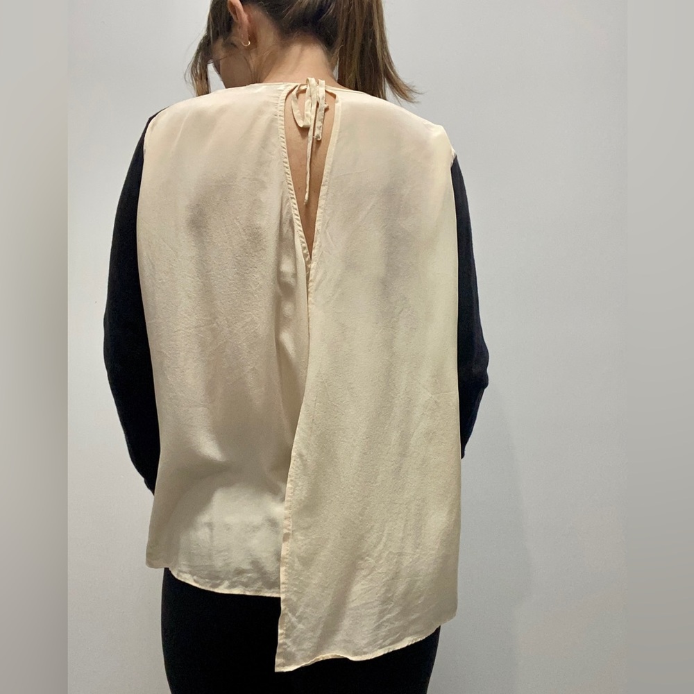 Sandro black and cream top